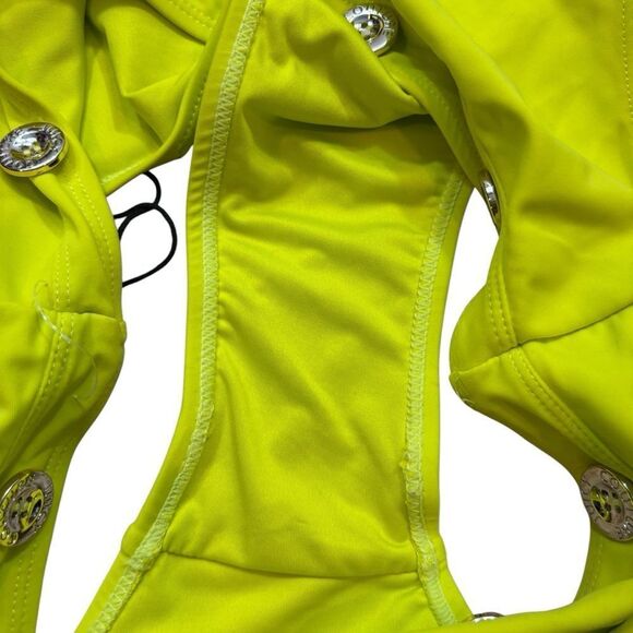 Brand new without tags Juicy Couture Neon Green High Waisted Bikini Bottoms XL - Picture 4 of 9